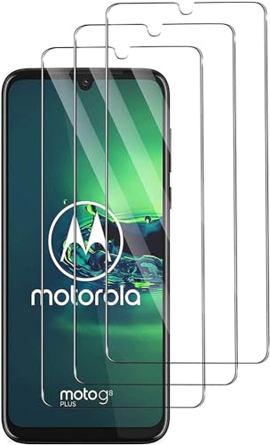 Jinyunlai 3 Pezzi, Vetro Temperato per Motorola Moto G8 Plus, Pellicola Prottetiva Anti Graffio, Anti-Impronte, Senza Bolle, Durezza 9H, Ultra Trasparente, Ultra Resistente, Pellicola proteggi schermo