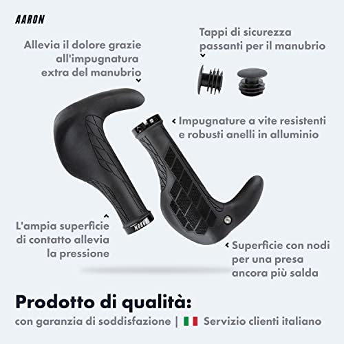 AARON Bull - Manopole ergonomiche per manubrio in