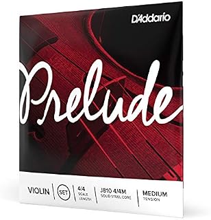 D'Addario J810 4/4M Prelude 4/4 Scale Medium Tension Violin String Set