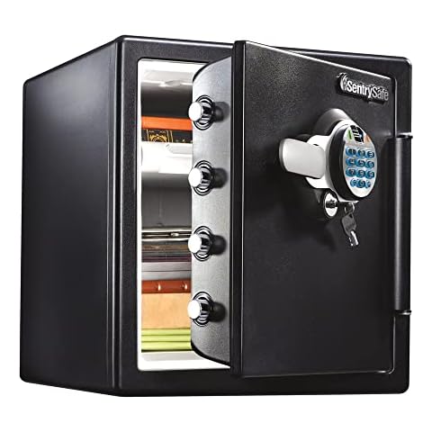 SentrySafe Fireproof and Waterproof Home Safe with Biometric Lock Cover