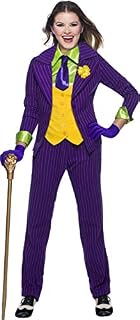 Charades DC Comics Joker Women's Costume, As Shown, Small