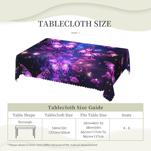 Nappe d'extérieur lavable violette pour table rectangulaire fini les taches de repas