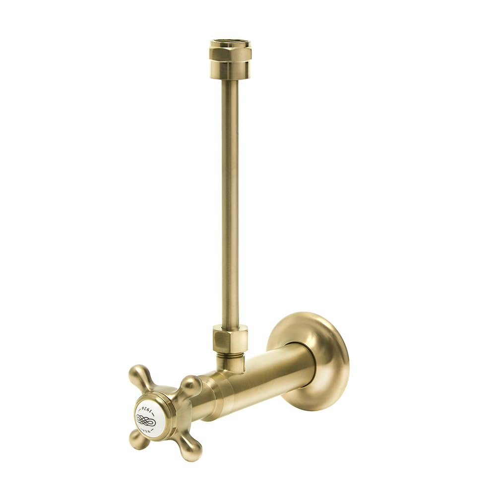 Milano Toilet Cistern Shut Off Valve - Brushed Brass