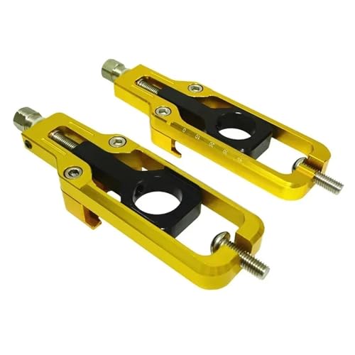 Tendeur de chaîne de précision pour bloc d'essieu Ninja ZX10R jaune