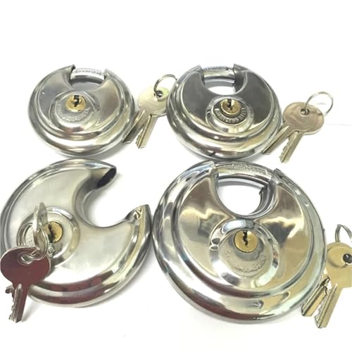 Cadenas circulaire acier 90mm pour bloquer les ouvertures forcées de porte et meuble