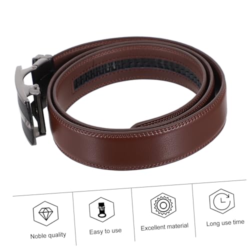 CLISPEED 1pc Men Automatic Buckle Leather Belt for Wear and Stylish Waistband for Gentlemen for Husband Male Friends3