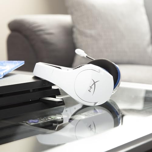 HyperX HHSS1C-KB-WT/G Cloud Stinger Core β Wireless Gaming Headset, for PS4, PS5, PC, Lightweight, Durable Steel Sliders, Noise-Cancelling Microphone - White - 1