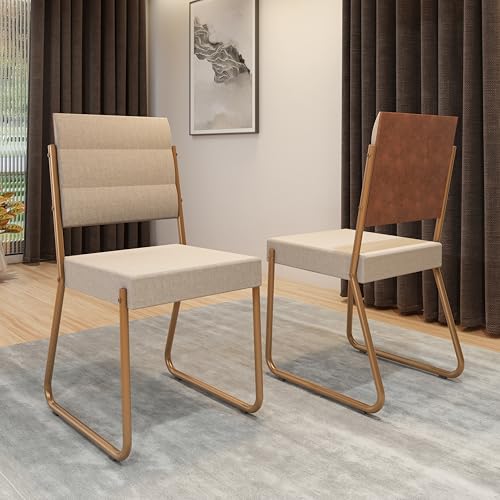 Conjunto 2 Cadeiras de Jantar 1736 Carraro Caramelo/rose