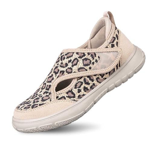 2026 Zapatos Hombres Mocasines Casuales para Hombre Zapatos Cómodos Antideslizantes para Senderismo para Pies Anchos Transpirables Suela Suave Zapatillas de Pareja, beige, 36 EU
