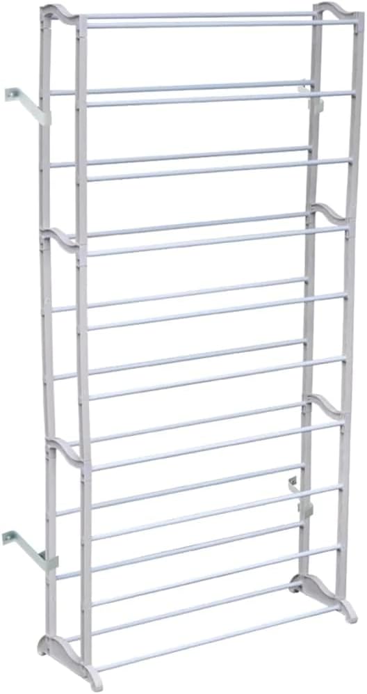 vidaXL 40 Pair 10 Tier Shoe Tower Rack Free Standing Storage Organizer Space Saving