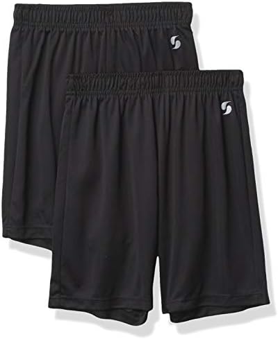 Soffe Boys' Interlock Short, Black (2 Pack), X-Large