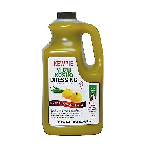 [KEWPIE] Yuzu Kosho Dressing | Authentic Japanese Citrus & Jalapeno Blend | Versatile Marinade & Sauce | Trusted Brand for Professional Chefs (64 Oz)