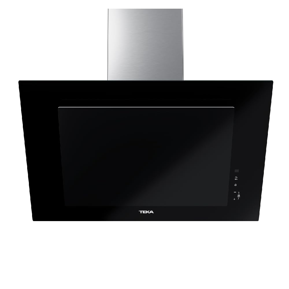 TEKA Campana Extractora Vertical 70 cm A+++ con Función FreshAir, Aspiración Perimetral, Motor EcoPower, 3 Velocidades + Intensiva, Negra, DVT PRO 78780 TCS BK