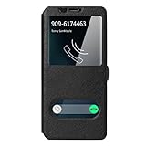 Galaxy S9 Case, AICase [ Window View ] PU Leather Magnet Closure Flip View 360 Degree Full Body Protection Case Flip Folio Stand Cover for Samsung Galaxy S9 (Black)