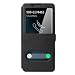 Galaxy S9 Case, AICase [ Window View ] PU Leather Magnet Closure Flip View 360 Degree Full Body Protection Case Flip Folio Stand Cover for Samsung Galaxy S9 (Black)