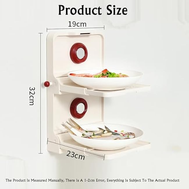 Wall Mounted Food Sorting Tray,Meal Preparation Rack,Plastic Kitchen Food Prep Trays,for Snack Fruit and Vegea(Style 3)