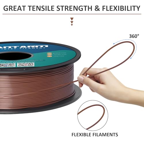 Image of GIANTARM PLA 3D Printer Filament 1.75mm Brown, Dimensional Accuracy + /-0.03mm, 1kg (2.2lbs), 1080 Feet （330m） per Roll, Vacuum Packaging, Toughness Enhanced, Fit for Most 3D FDM Printer
