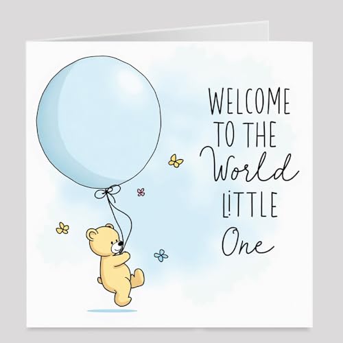 Papa Prints Congratulations Baby Boy Card New Baby Card 145 x 150 mm Baby Cards Newborn Welcome To The World Baby Boy