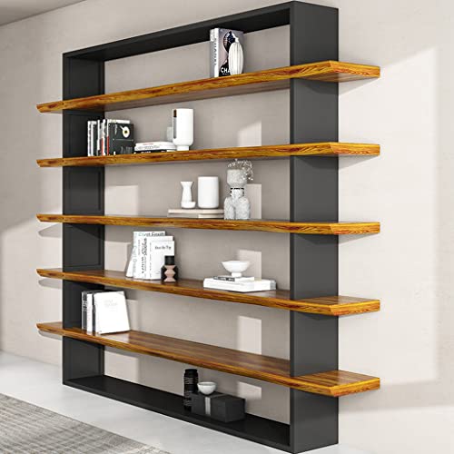 Fotoev 5-Tier Bookshelf，Vintage Industrial Book Shelf, Rustic Wood And Metal Bookcase And Bookshelves, Display Rack And Storage Shelf For Living Room Bedroom And Kitchen #TOP4