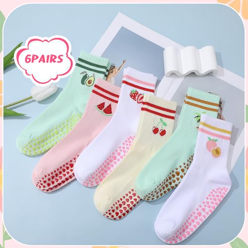 Image of Pilates Grip Yoga Socks for Women Cute Non Slip Socks
