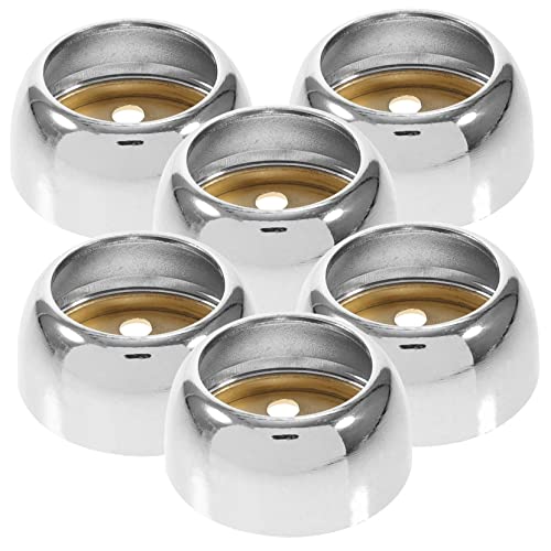 OFFSCH 6pcs Rod Holders for Shower Curtain Closet Bar Bracket Flanges Smooth Design Easy Wall Installation for Wardrobe and Bathroom Decor