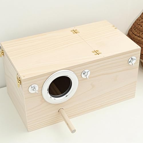 Cabane de nidification sécurisée en bois pour inséparables - 4