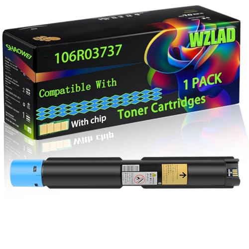 Image of 106R03737 106R03738 106R03739 106R03740 Compatible for Xerox Toner Cartridges with Chip VersalInk C7030 C7035 C7025 Printers (1 Pack Cyan)