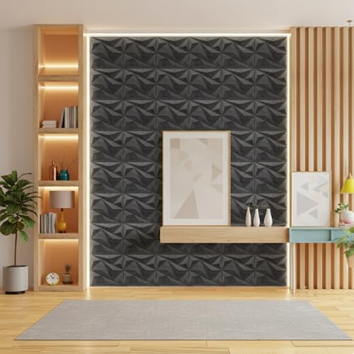 Image of Kayra Decor 3D PVC Wall Panel Alps Design Nexa Gray Color 19.7 inch x 19.7 inch (Pack of 40) - Covers 107.80 Sq. Ft.