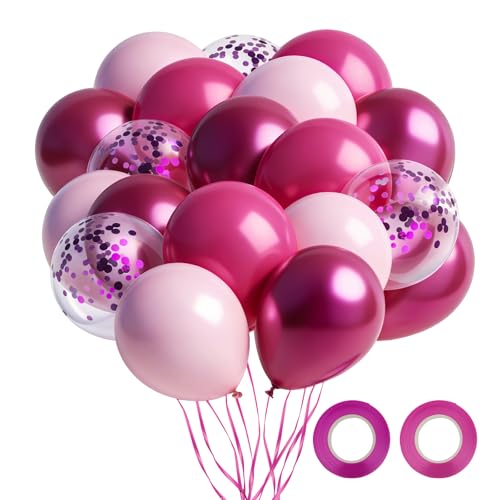 80pcs Pink Balloons, 12 inch Birthday Balloons, Party Balloons, Birthday Decorations, Helium Balloons for Bridal Shower Wedding Party Decorations