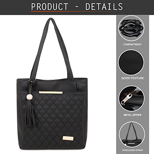 Image of Women Fashion Handbags Large Capacity Tote Purses Stylish Ladies Women and Girls Handbag For Office Bag Ladies Travel Shoulder Bag Set Of 1.