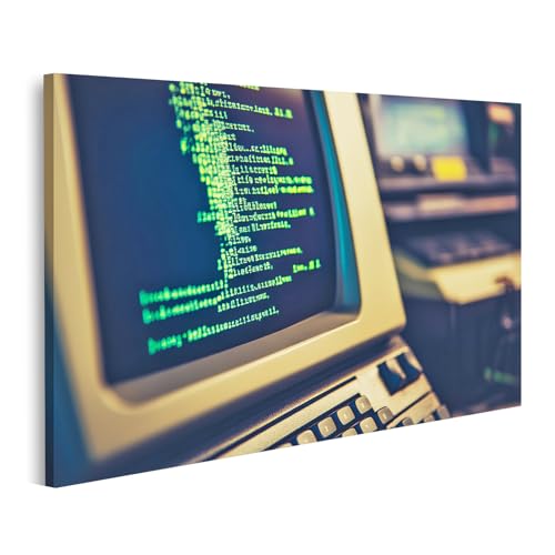 Cuadro sobre lienzo vintage de programación ideal para decorar estudios de informática