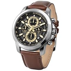 Silvery Case Brown band gold Face