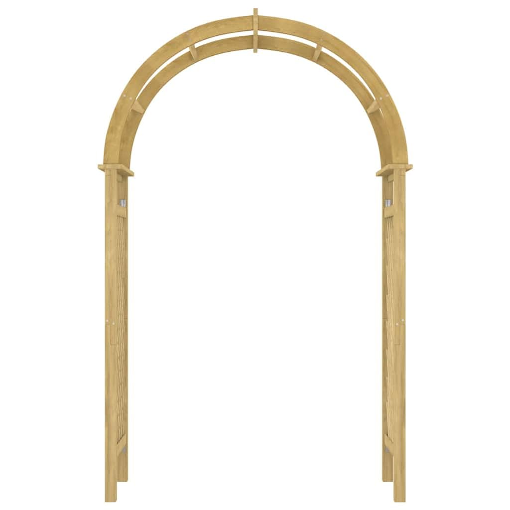 Pergola Ogrodowa z Drewna Sosnowego 141x97x243 cm z Kratką na Pnącza