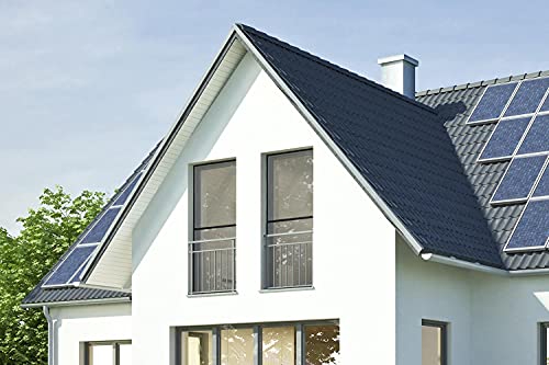 empasa Insektenschutz Fliegengitter für bodentiefe Fenster MASTER SLIM XL extra groß mit Alurahmen individuell kürzbarer Selbstbausatz, 130 x 220 cm, Farbe:anthrazit
