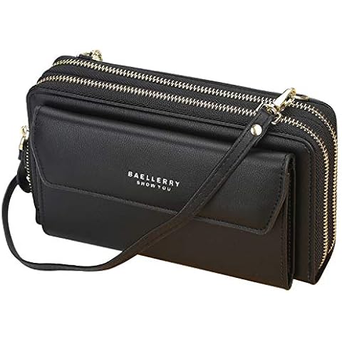 Bolso Bandolera Móvil Mujer con Ranuras para Tarjetas y Correa Ajustable Cover
