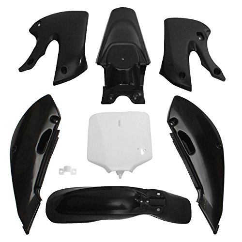 Kit De Carenado De Plástico Mudguard para Kawasaki Klx 110 Kx65 110Cc Pit Dirt Bike Drz110-Black