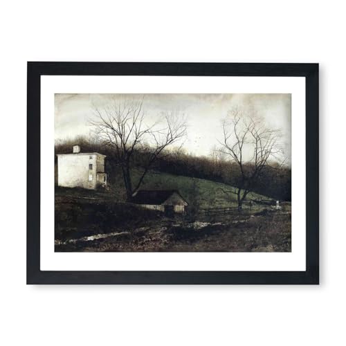 Andrew Wyeth Evening At Kuerners grande affiche encadrée pour salon élégant