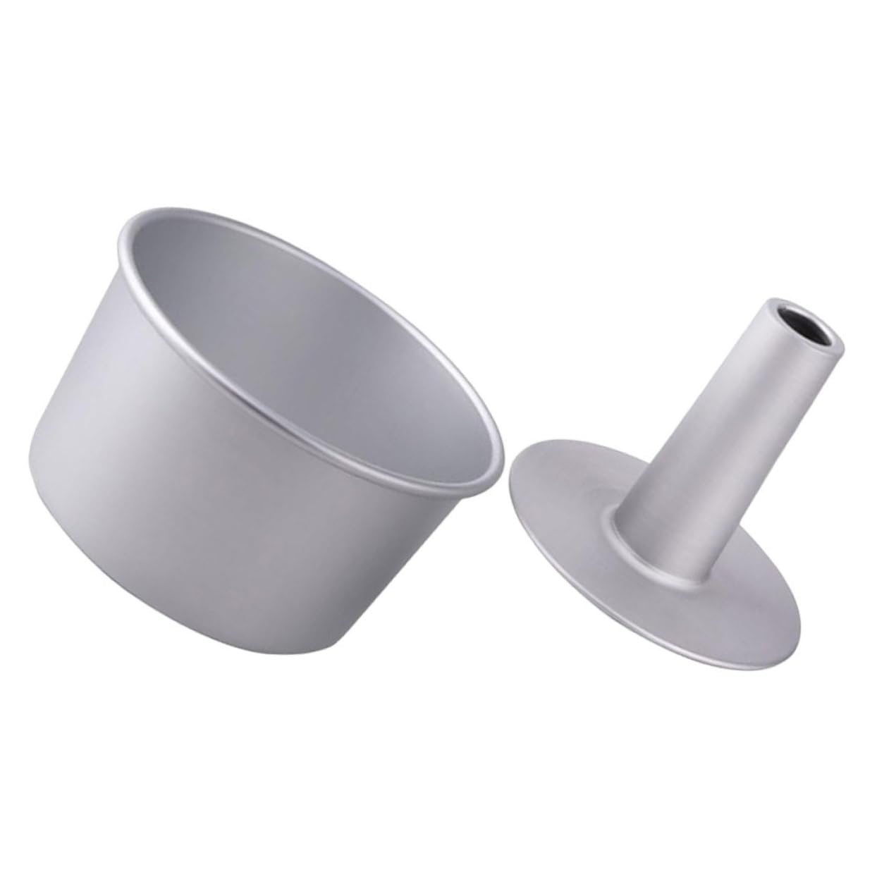 TOPBATHY 2 Ensembles moule à gâteau vivant géant Rouge boîtes de conserve cuit air moule muffins moule entremet moule a gateau moule de cuisson pour gâteau évidé alliage d'aluminium Silver