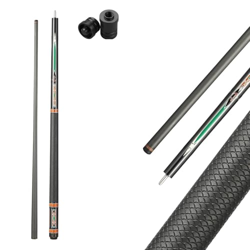 CROWN ME Carbon Fiber Pool Cue Stick, 12.5mm Tip Soft Grip Billiard Carbon Fiber cue, Weight 20OZ Cue Stick, 58