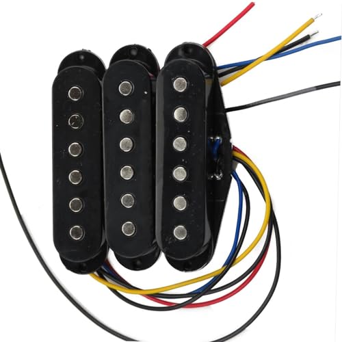 3 個シングルコイルギターピックアップセラミックピックアップセットギター交換部品 エレキギターピックアップセット(Bk)