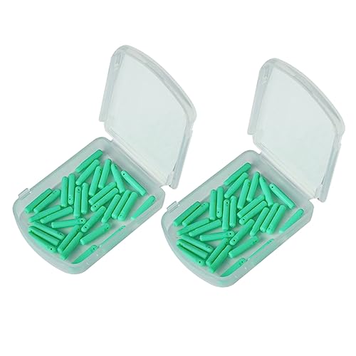 ibasenice 2 Boxes of 60pcs Silicone U-Shaped Float Stops Weighted Fishing Floats Buoy Markers for Anglers