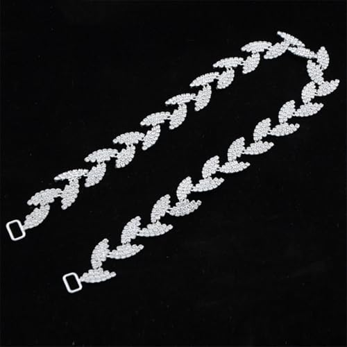 Women's Rhinestone Applique Bridal Wedding Belt, Silver Satin Dress Accessory, Everyday Belt3