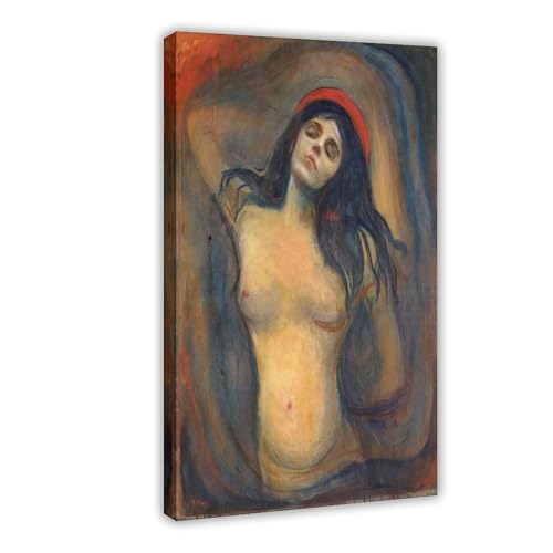 Impression sur toile Madonna 1894 Edvard Munch tableau suspendu 20x30 cm
