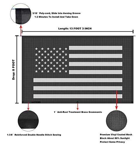 Image of RV Awning Mesh Sun Shade Screen for Motorhome Camper Trailer Sunshade