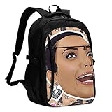 Size:21cmX46cmX34cm kvm ktgxdtshvtn kvmacjv Travel Rucksäcke Männer und Frauen Computer Bags Laptop Rucksäcke School Bag Schultasche with USB Port