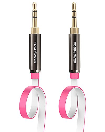 FosPower [8ft] 3.5mm Male to 3.5mm Male [AUX] Stereo Audio Cable - 24K