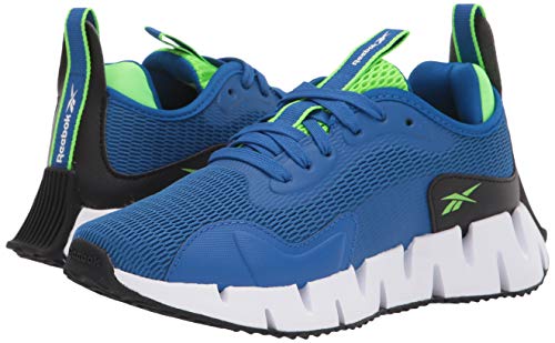 Reebok Boy's Zig Dynamica Running Shoe, Vector Blue/Black/Solar Green, 5 Big Kid #TOP6