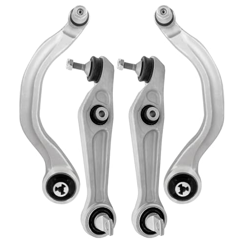 Image of Detroit Axle - 4pc Front Lower Control Arms Kit for 2017-2022 Tesla Model 3, Lower Forward and Rearward Control Arms Assembly 2018 2019 2020 2021 Replacement