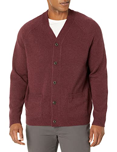 Image of Amazon Essentials Men's Lambs Wool V-Neck Cardigan Sweater with Pockets (Previously Goodthreads)