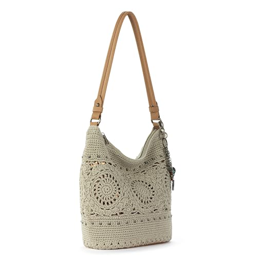 Image of The Sak Sequoia Hobo Bag - Hand Crochet Large Women's Purse for Everyday & Travel - Durable Handbag & Tote With Zipper Pocket